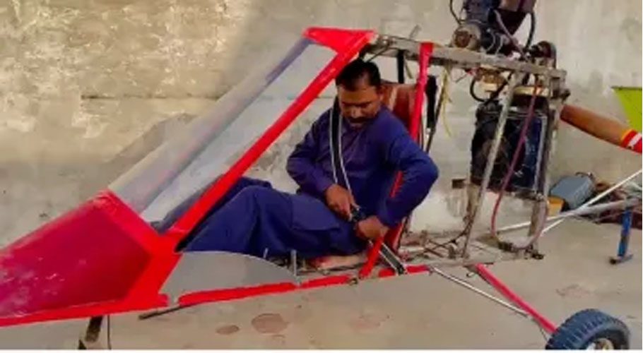 Arifwala man builds plane from scrap