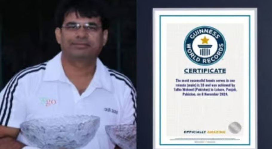 Pakistan’s tennis star Talha Waheed makes Guinness World Record